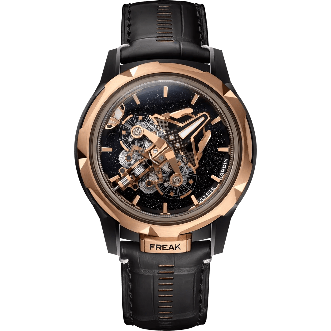 Keine Zeiger, keine Krone, das Uhrwerk zeigt die Zeit: Ulysse Nardin Freak S - Sammler-Uhren