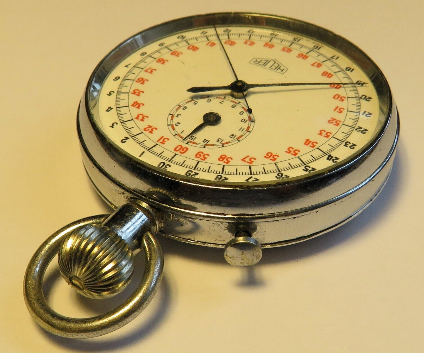 Ed Heuer Biel Stoppuhr Schaltnocken Rattrapante pre TAG ca. 1960 Chronograph