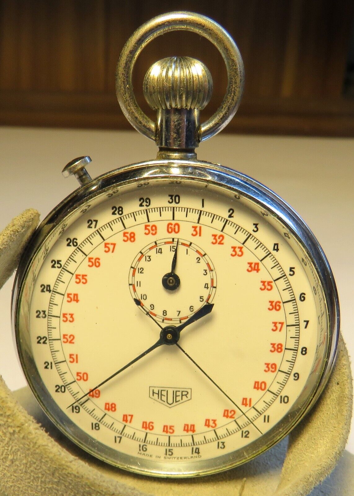 Ed Heuer Biel Stoppuhr Schaltnocken Rattrapante pre TAG ca. 1960 Chronograph