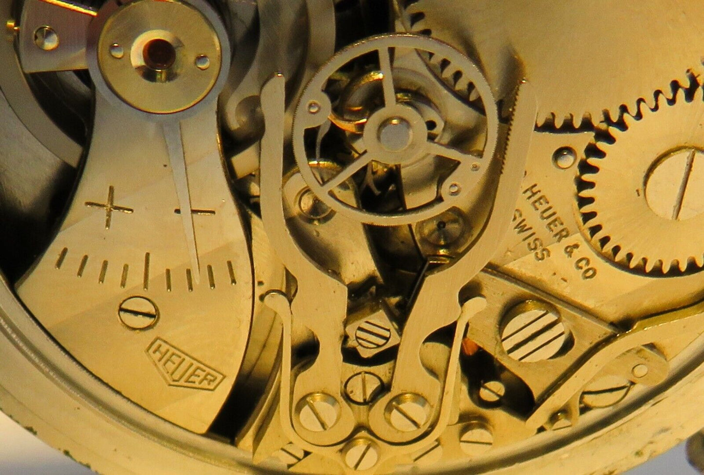 Ed Heuer Biel Stoppuhr Schaltnocken Rattrapante pre TAG ca. 1960 Chronograph