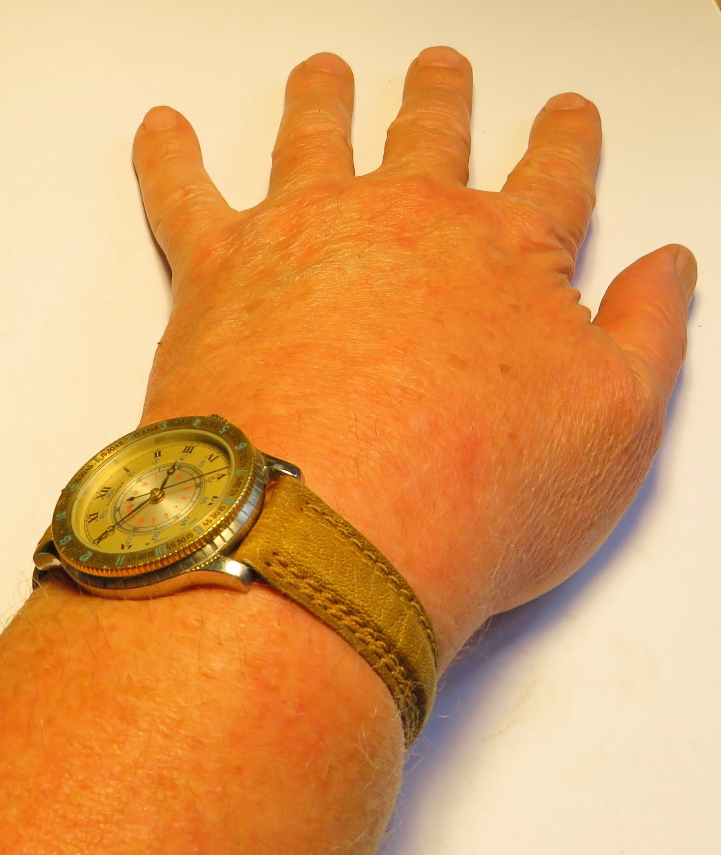 Longines Lindbergh unisex Stundenwinkel Uhr Hour Angle L 628.1 mass. Goldlünette