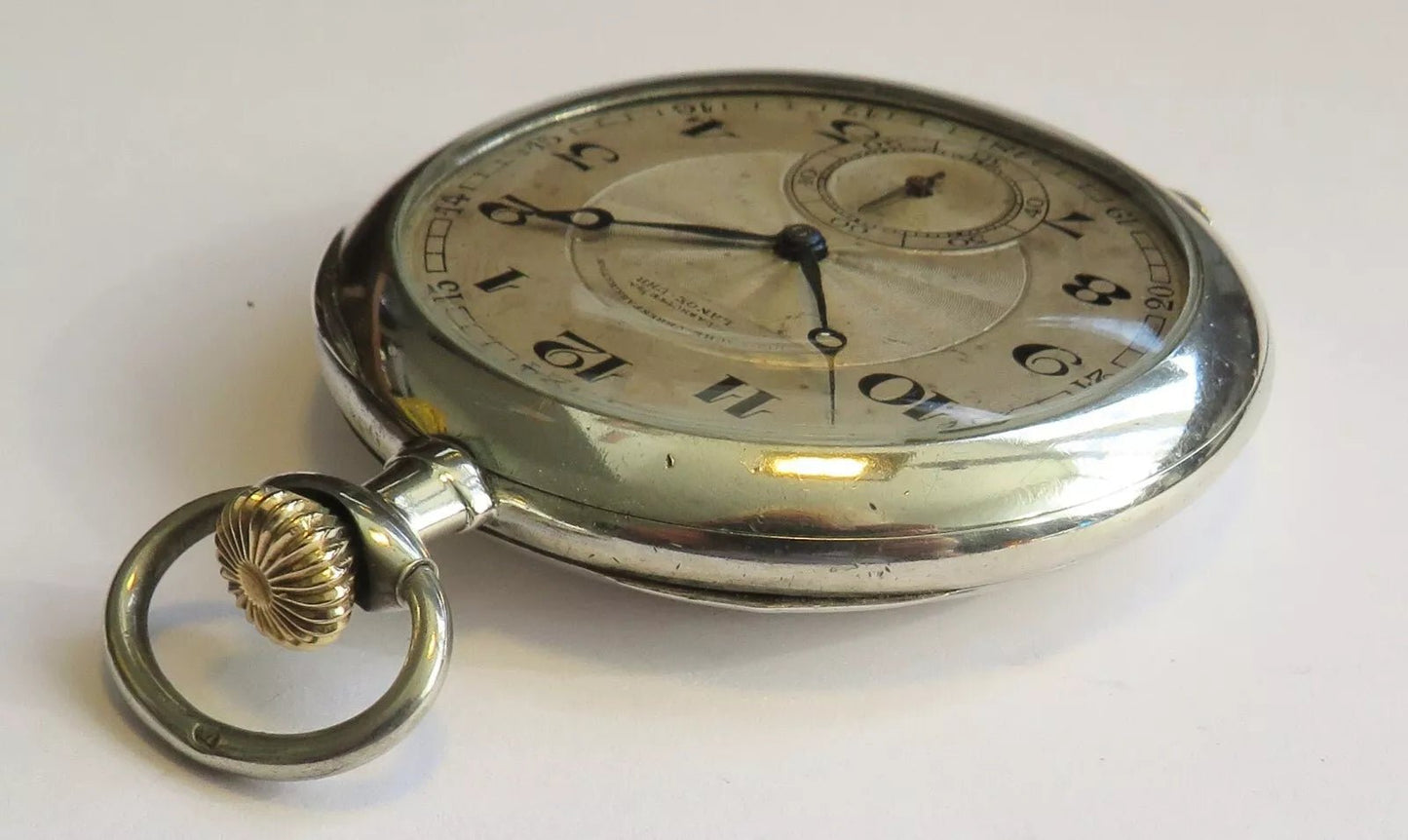A. Lange & Söhne Glashütte 0,800 Silber OLIW Taschenuhr Schwanenhals Feinregulierung - Sammler - Uhren