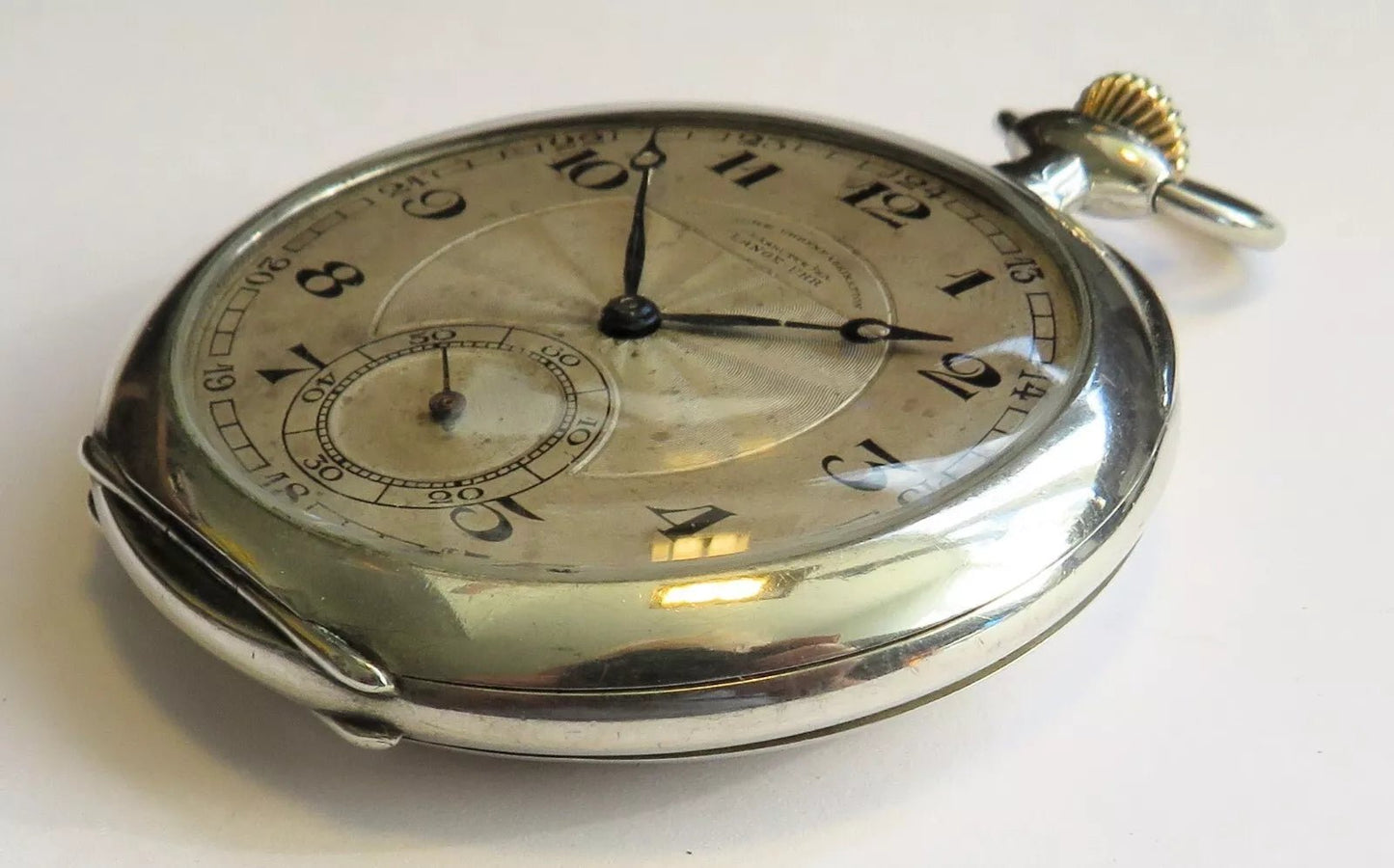A. Lange & Söhne Glashütte 0,800 Silber OLIW Taschenuhr Schwanenhals Feinregulierung - Sammler - Uhren