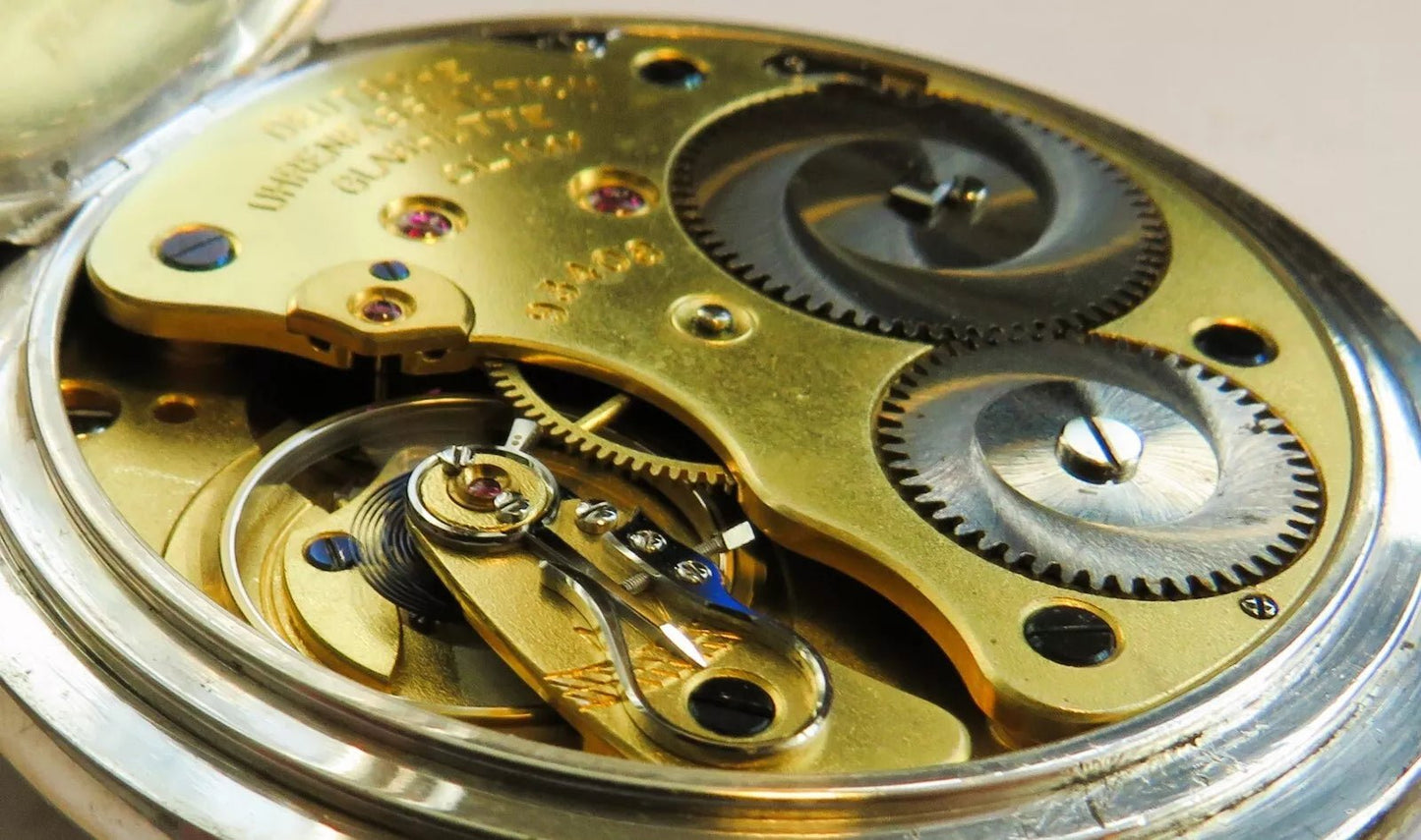 A. Lange & Söhne Glashütte 0,800 Silber OLIW Taschenuhr Schwanenhals Feinregulierung - Sammler - Uhren