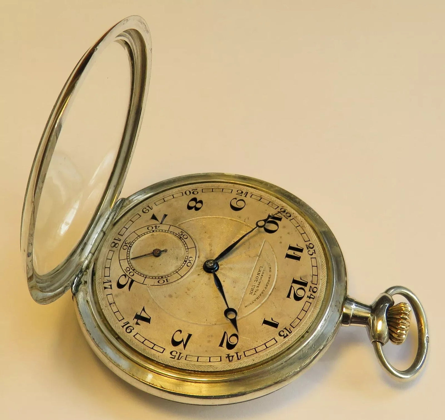 A. Lange & Söhne Glashütte 0,800 Silber OLIW Taschenuhr Schwanenhals Feinregulierung - Sammler - Uhren