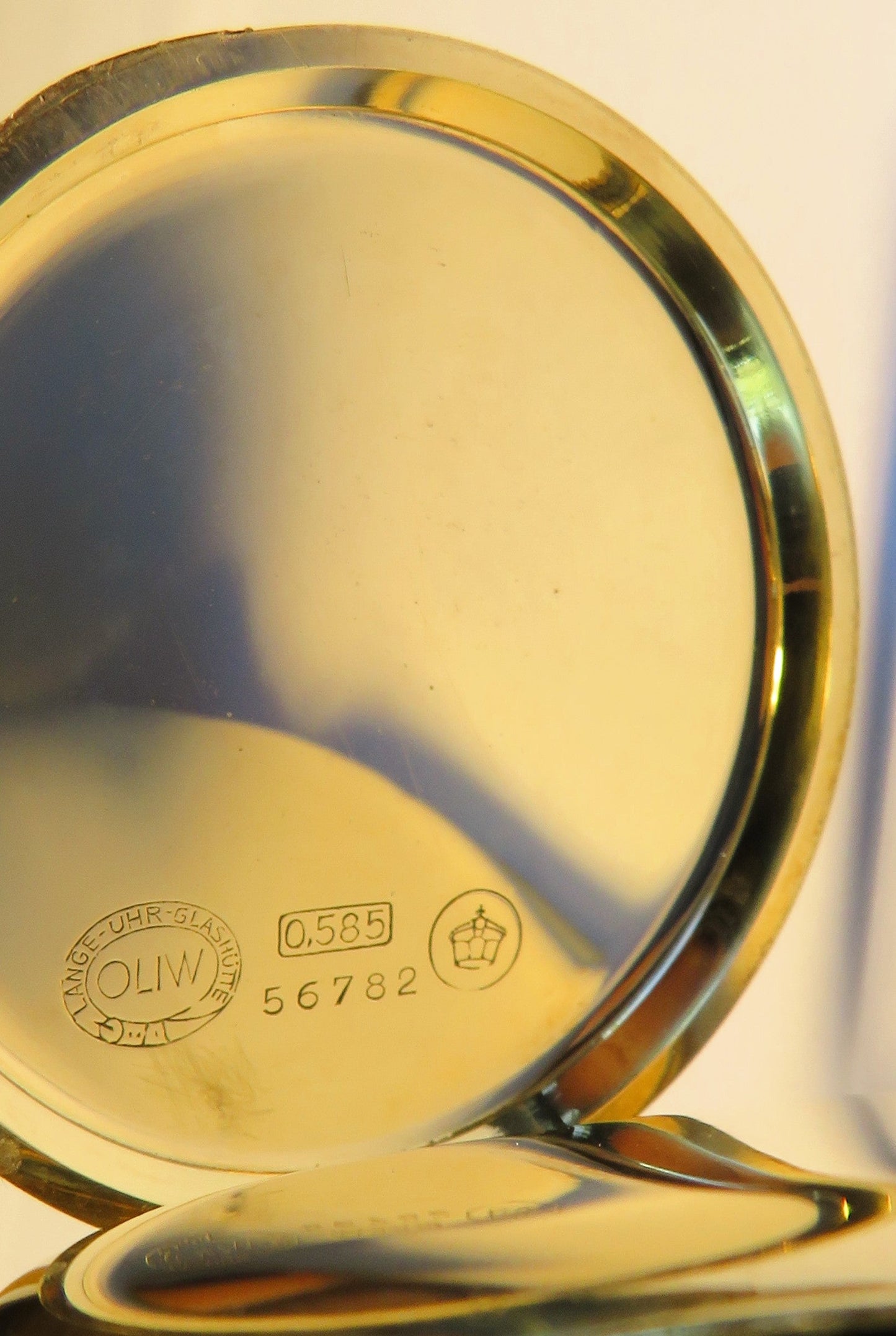 A. Lange & Söhne Glashütte 585 Gold OLIW Taschenuhr selt. schwarzes Zifferblatt - Sammler - Uhren