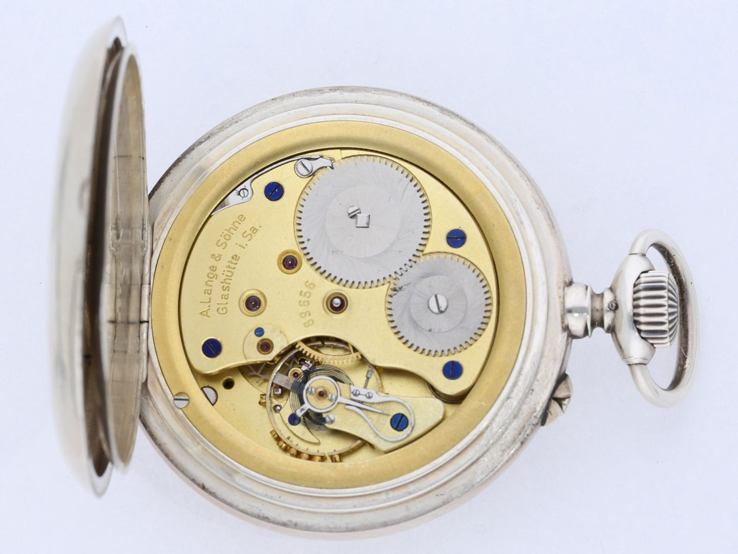 A. Lange & Söhne "M 236" vollständig signierte Beobachtungsuhr Kriegsmarine WK2 0,900 Silber - Sammler - Uhren