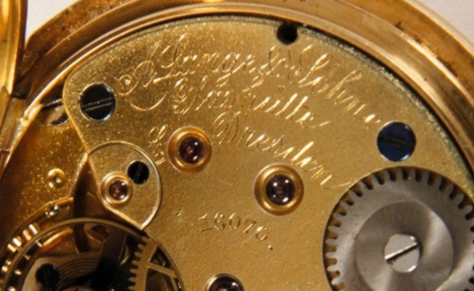 A. Lange & Söhne & Sons Glashütte Dresden 585 Gold TU seltenes US Exportmodell - Sammler - Uhren