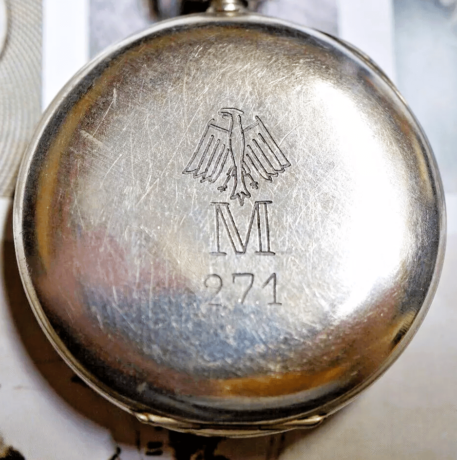 Alpina voll signierte Artillerie Stoppuhr Kriegsmarine 1. Weltkrieg WK 1 ca. 191 - Sammler - Uhren