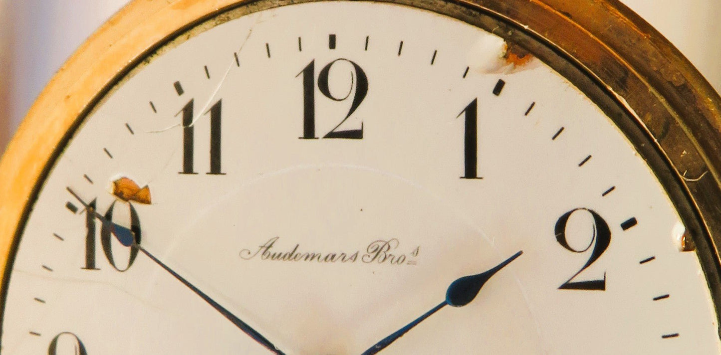 Audemars Freres Piguet Herren Taschenuhr Silber Schwanenhals Regulage mit Kette - Sammler - Uhren