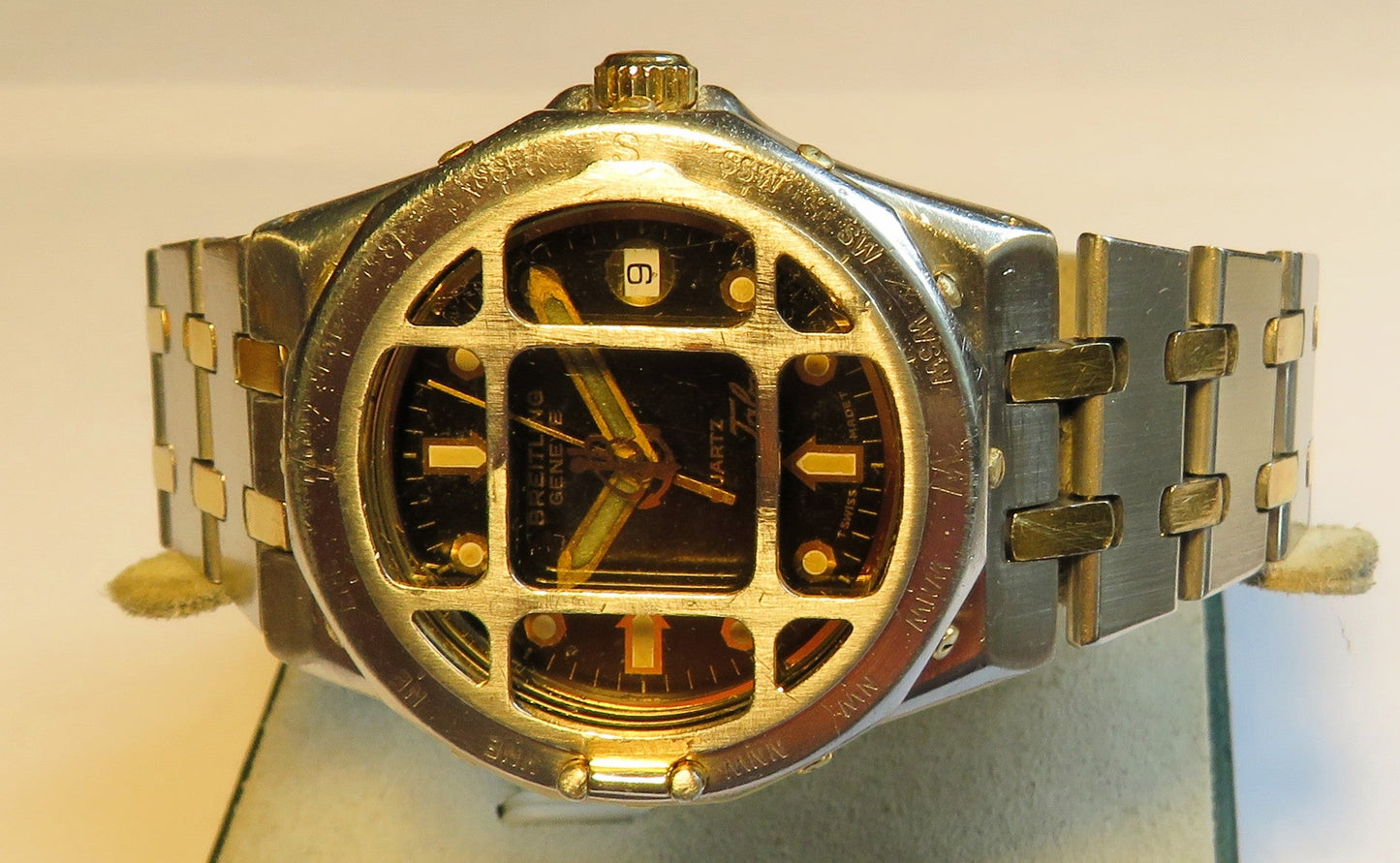 Breitling Tabarly Rallye Navitimer Herren Armbanduhr Quarz 1980 Fullset OVP - Sammler - Uhren