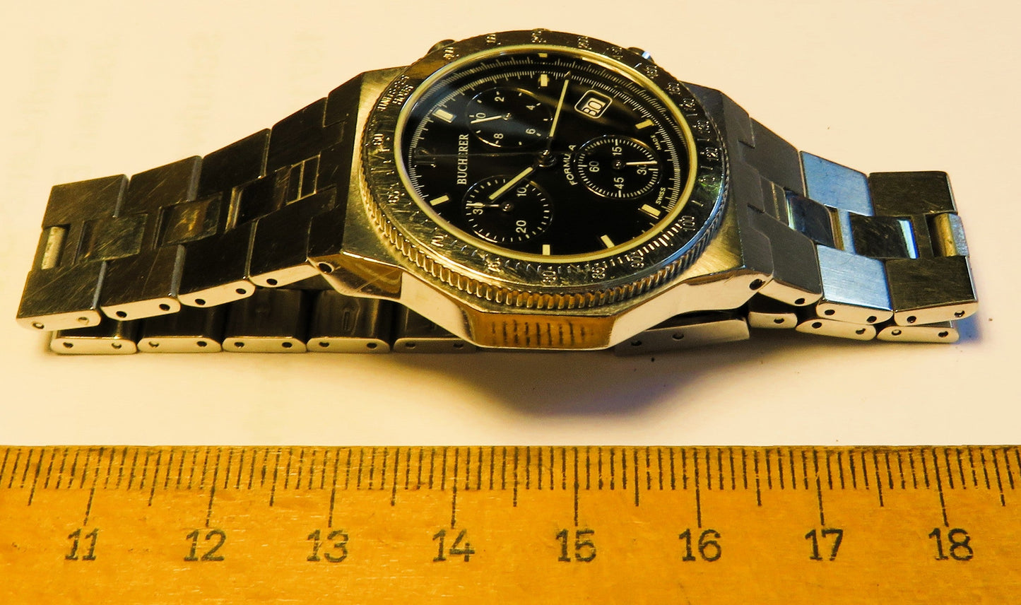 Bucherer Formula 2000 Luxus Sport Chronograph Quarz Herren / unisex ETA Werk - Sammler - Uhren