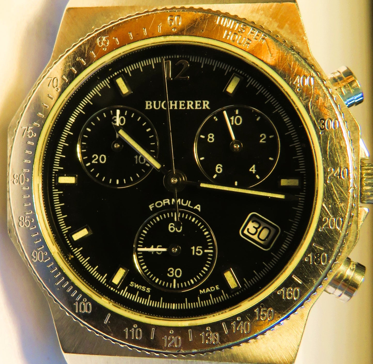 Bucherer Formula 2000 Luxus Sport Chronograph Quarz Herren / unisex ETA Werk - Sammler - Uhren