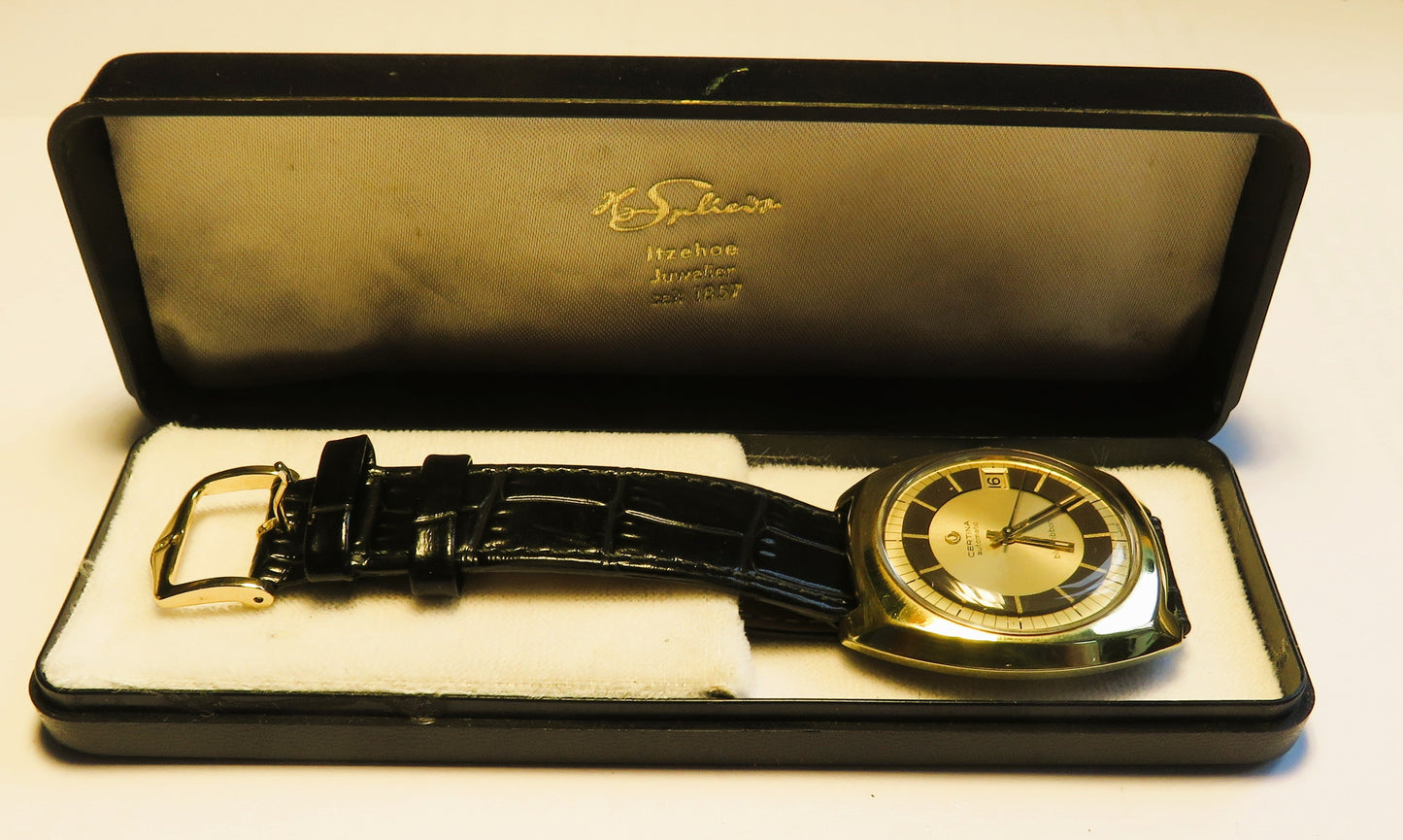 Certina Blue Ribbon Automatik Herrenarmbanduhr ca. 1970 Topzustand in OVP - Sammler - Uhren