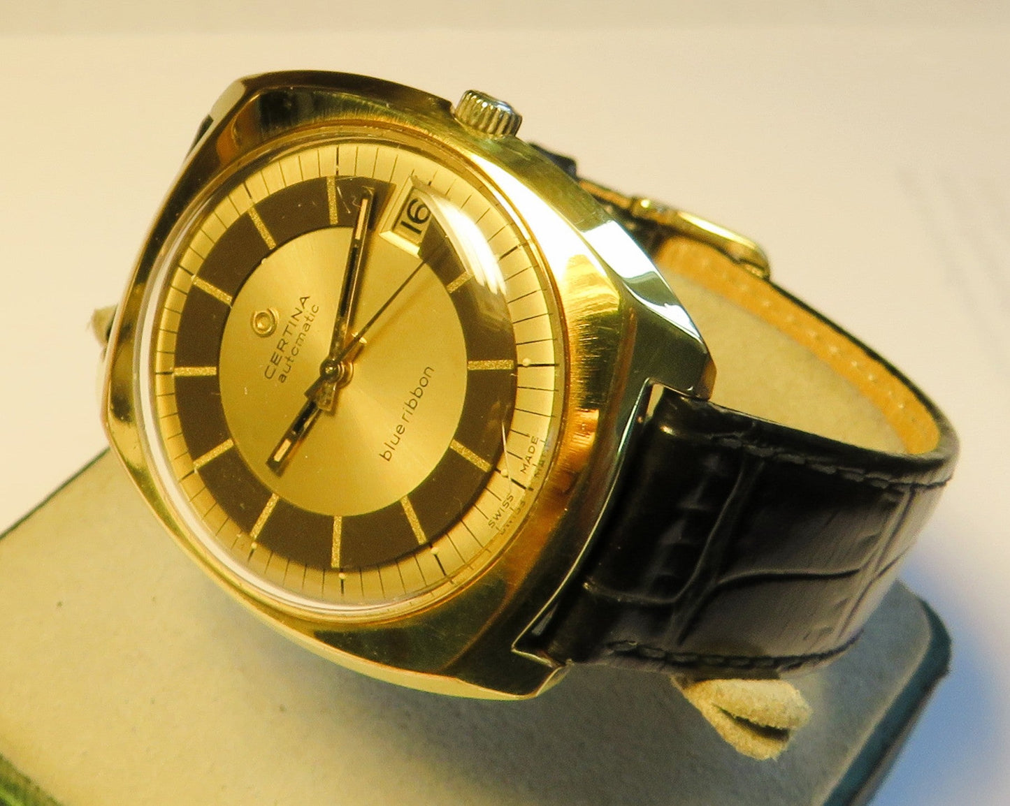 Certina Blue Ribbon Automatik Herrenarmbanduhr ca. 1970 Topzustand in OVP - Sammler - Uhren