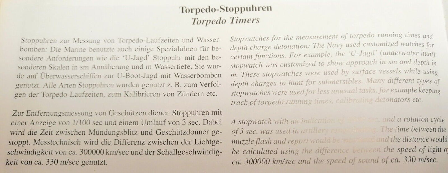 Certina Kurth Freres Excelsior Park U - Boot Torpedo Laufzeit Artillerie Stoppuhr - Sammler - Uhren