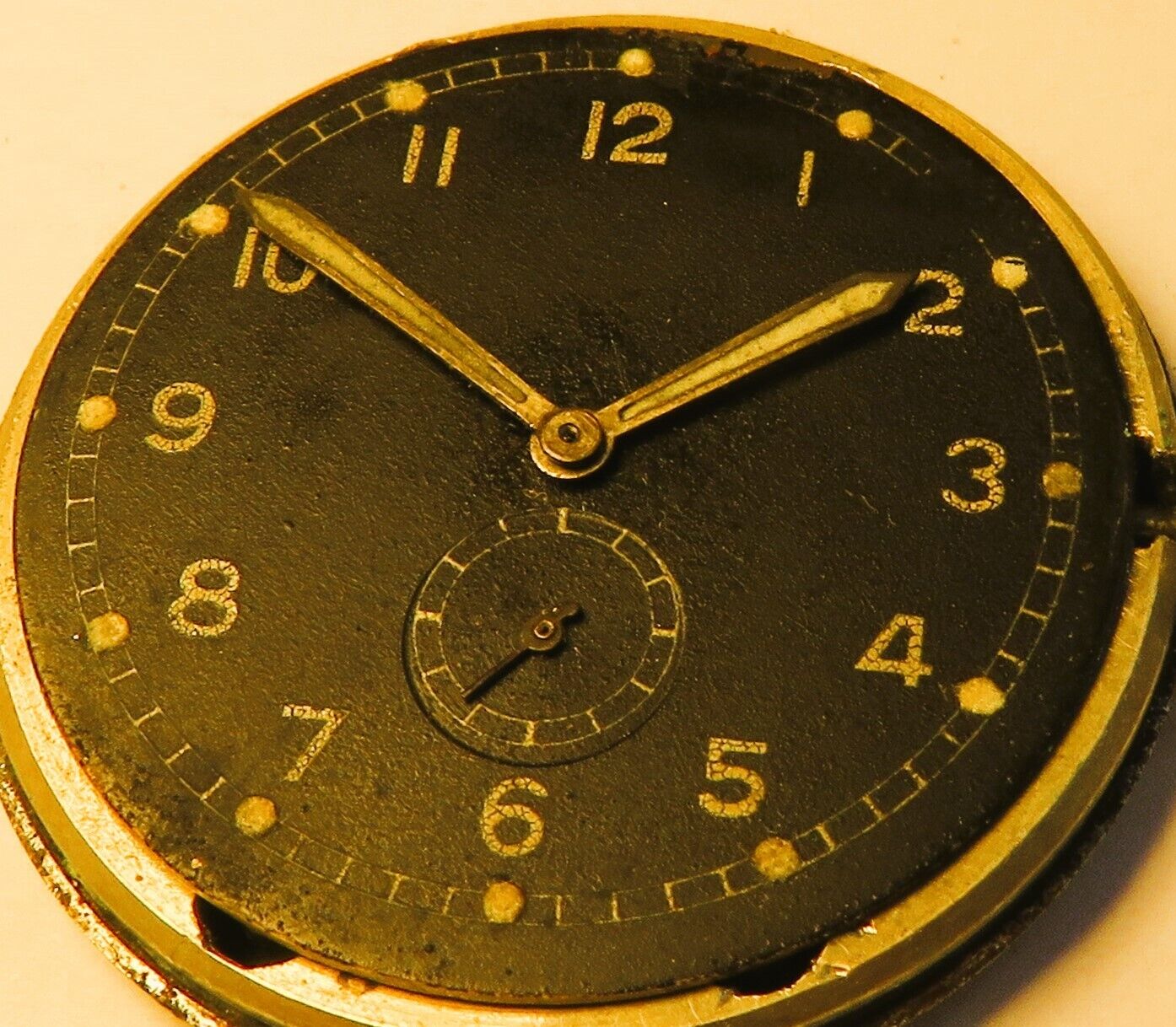 Dienstuhr Heer Wehrmacht WK2 2. Weltkrieg Urofa 58 Raumnutzwerk Glashütte - Sammler - Uhren