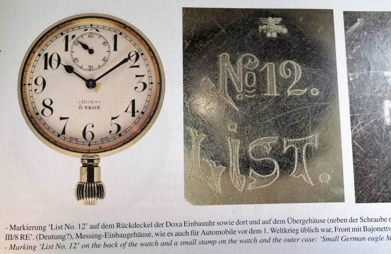 Doxa orig. Borduhr Einbauuhr Zeppelin Luftschiff kaiserliche Fliegertruppe Wk1 - Sammler - Uhren