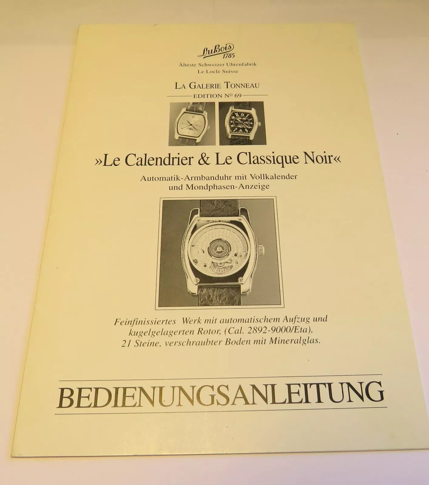 Du Bois "Le Calendrier & Le Classique Noir" Herren Armbanduhr Automatik Dubois - Sammler - Uhren