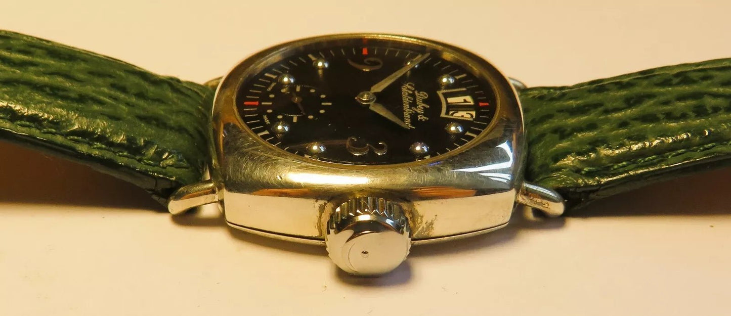 Dubey Schaldenbrand 925 Silber Carree Cambre Calendar Automatik Luxus HAU - Sammler - Uhren