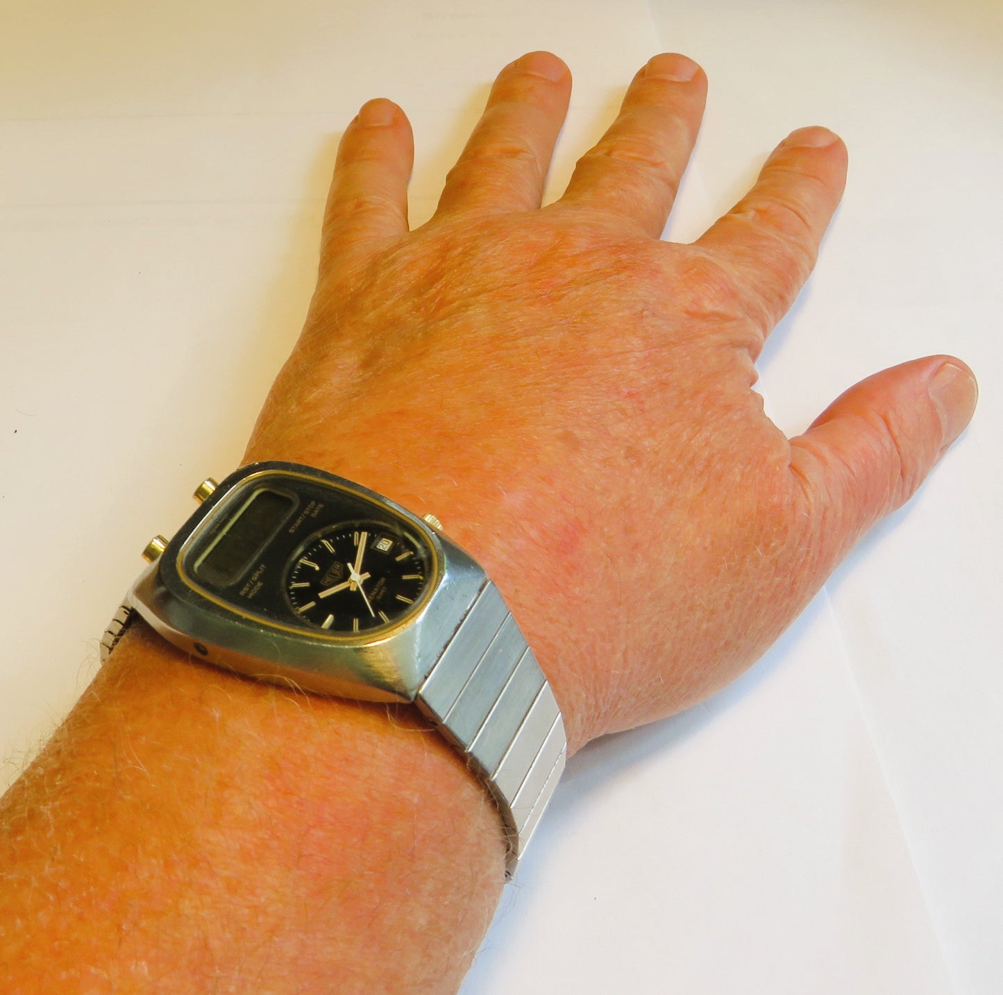 Ed Heuer Senator GMT Ref. 107.413 Digital mechanische Hybrid Luxus HAU - Sammler - Uhren