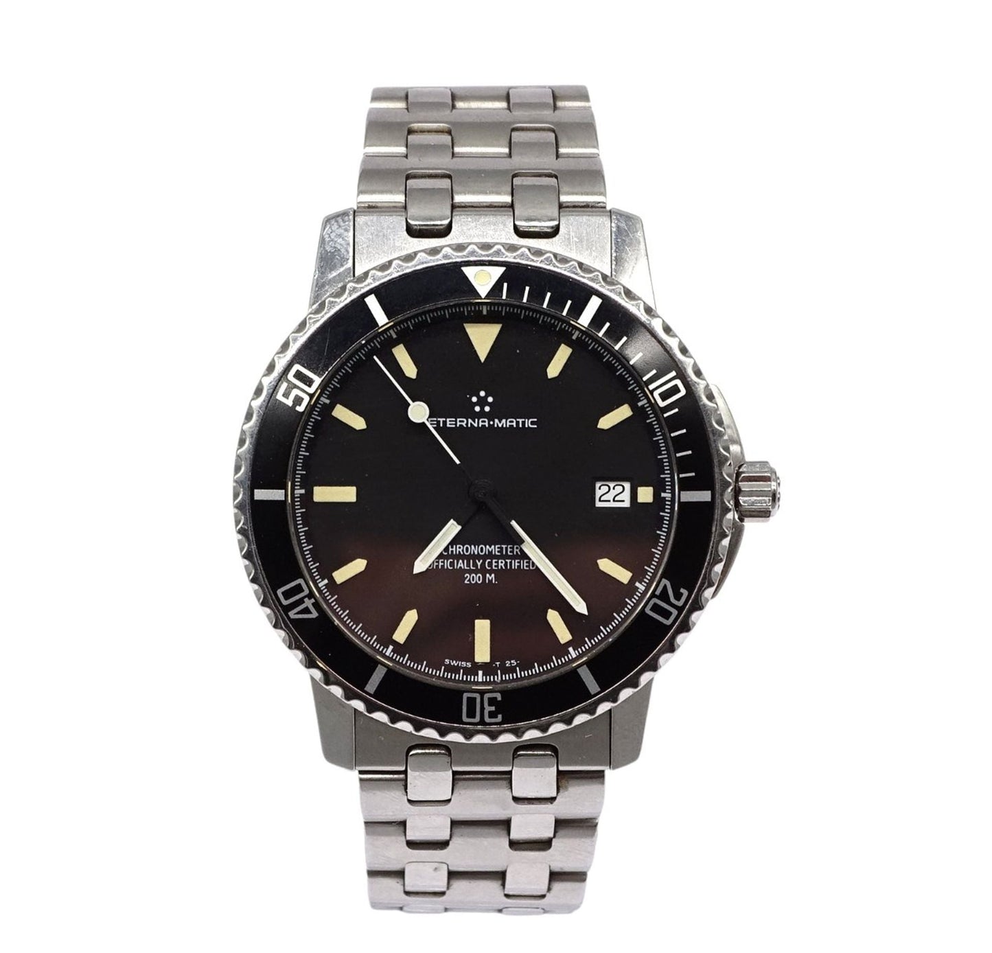 Eternamatic Kontiki Chronometer Taucheruhr Herren Armbanduhr Automatik 200m 1970 - Sammler - Uhren