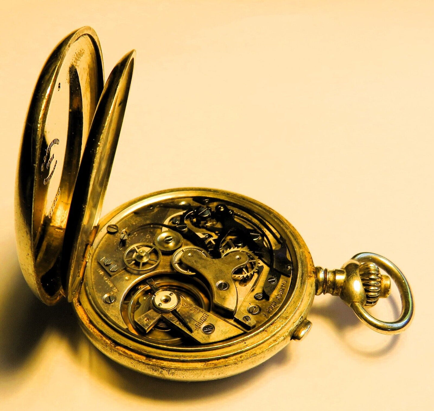 Guinand Rattrapante Split Seconds Schaltrad Chronograph Stoppuhr4 Adjustments - Sammler - Uhren