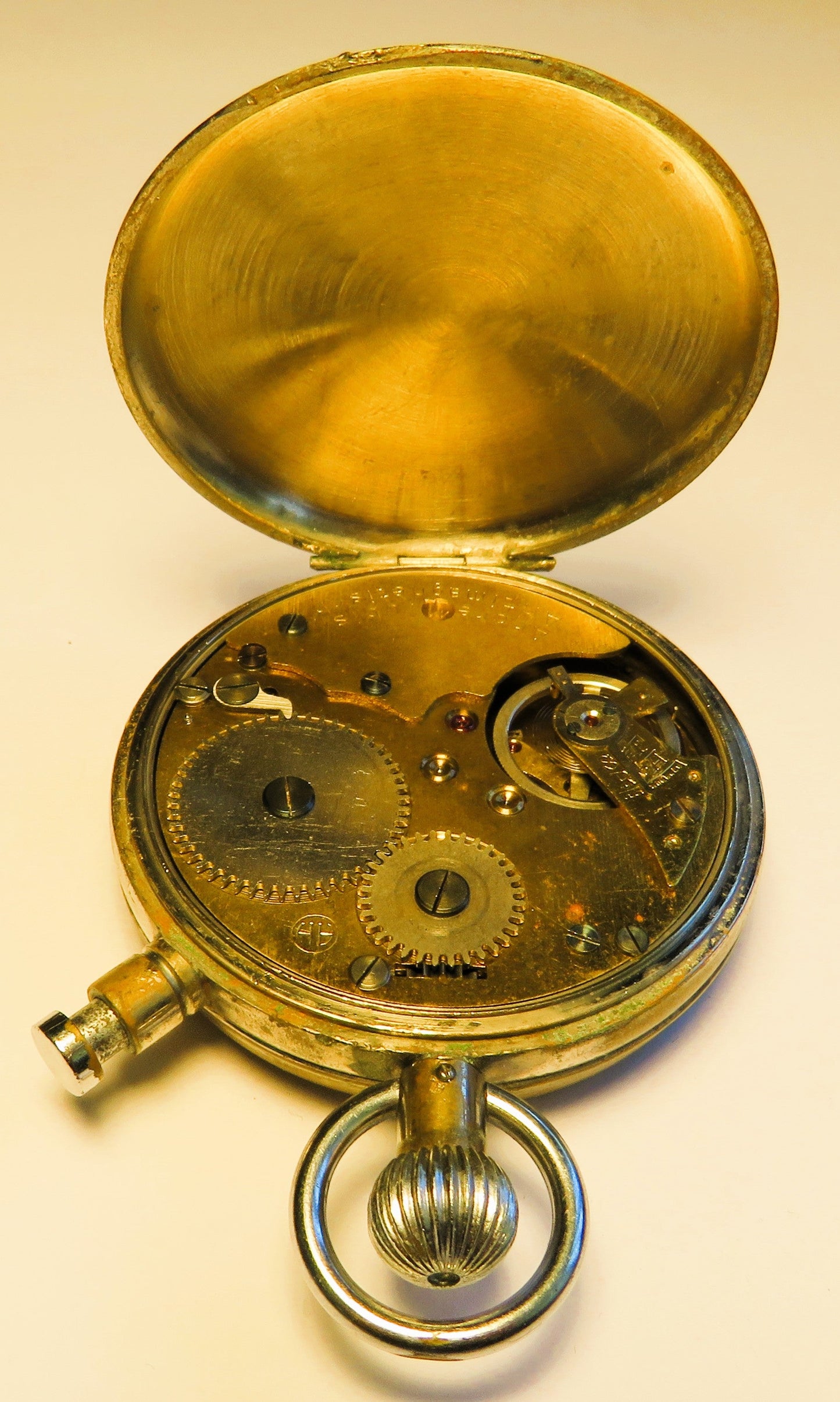 Hanhart orig. Stoppuhr Marine Artillerie WK 2 aus ca. 1935 seltenes Zifferblatt - Sammler - Uhren