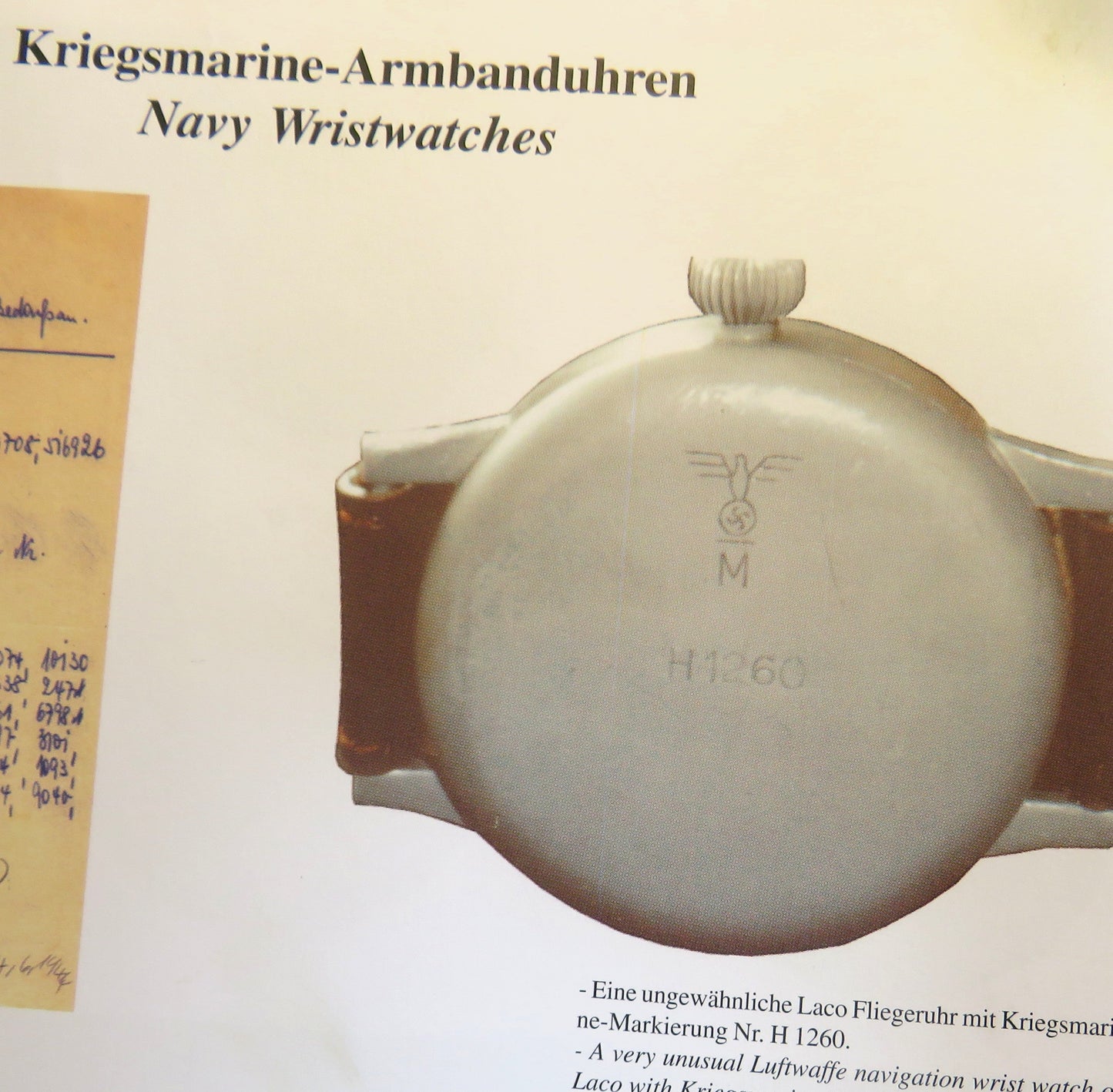 Hanhart Stoppuhr Kriegsmarine 2. Weltkrieg vollständig signiert siehe Knirim - Sammler - Uhren
