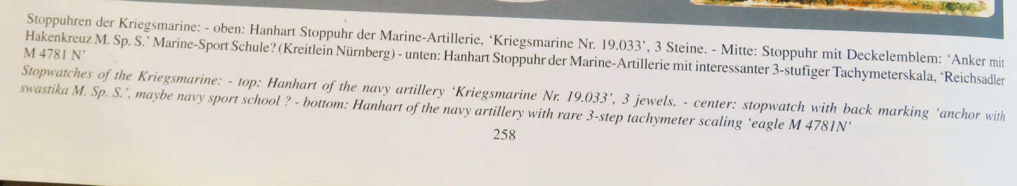 Hanhart Torpedo Laufzeit Artillerie Stoppuhr Kriegsmarine 2. Weltkrieg - Sammler - Uhren