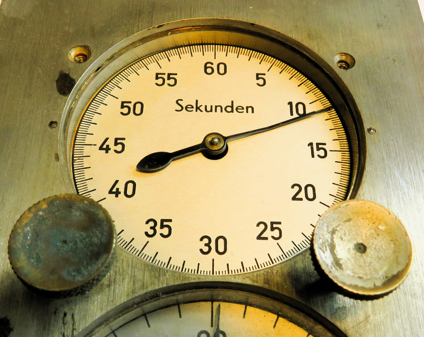 Hessischer Rundfunk TV ralte unbekannte mechanische Doppel Stoppuhr ca. 1957 - Sammler - Uhren