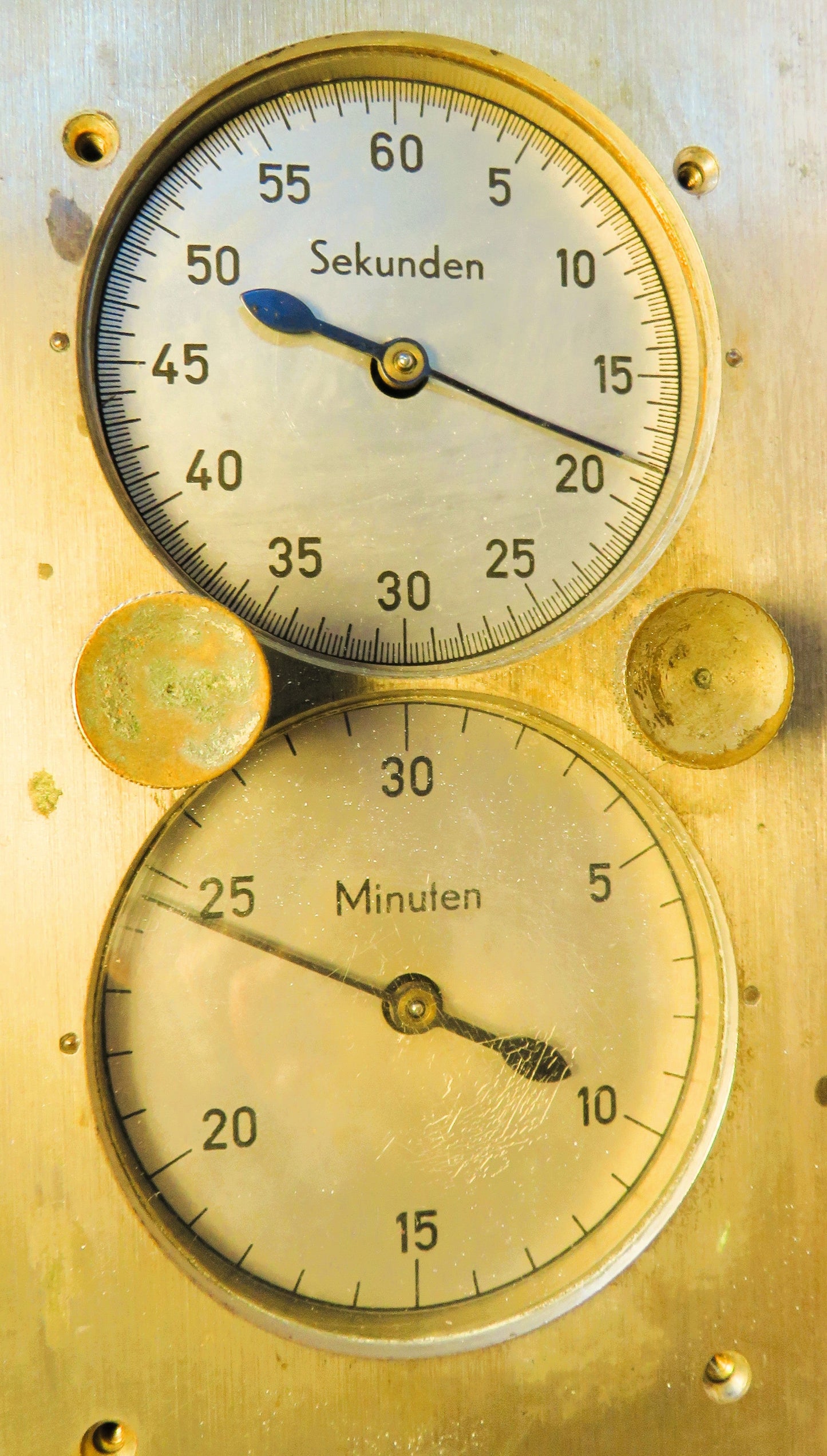 Hessischer Rundfunk TV ralte unbekannte mechanische Doppel Stoppuhr ca. 1957 - Sammler - Uhren