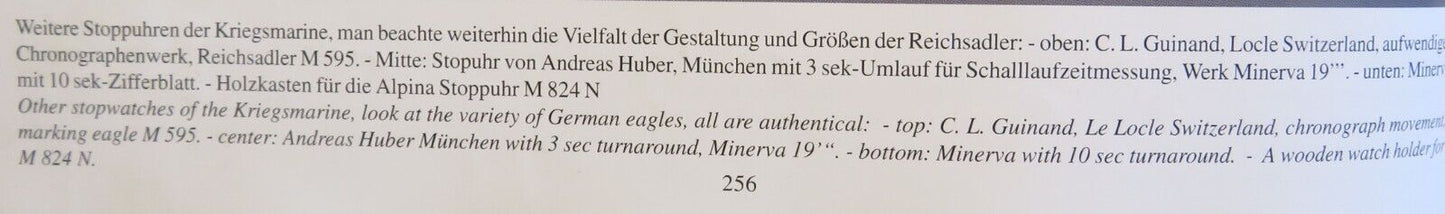 Huber München seltene Stoppuhr RLM Reichs Luftwaffe WK 2 Knirim S. 256 - Sammler - Uhren