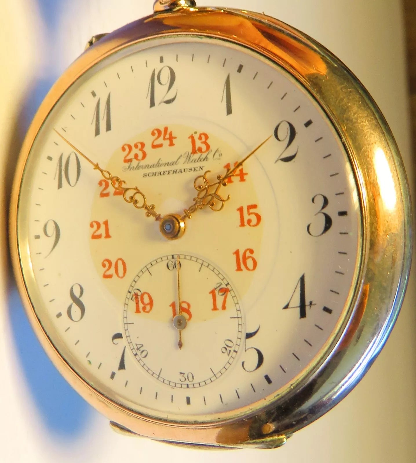 International Watch IWC Schaffhausen 0,800 Silber Taschenuhr HTU ca. 1910 - Sammler - Uhren