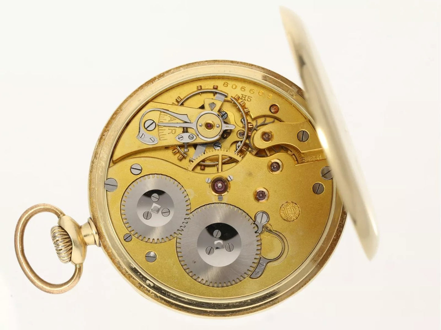 IWC Schaffhausen 14K 585 Gold Luxus Taschenuhr Lepine Herren HTU Schwanenhals - Sammler - Uhren