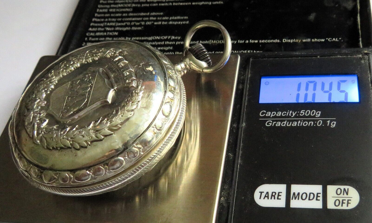 IWC vermutl. seltenste Schützenuhr 0,800 Silber 1897 Kantonal Schützenfest Bern - Sammler - Uhren