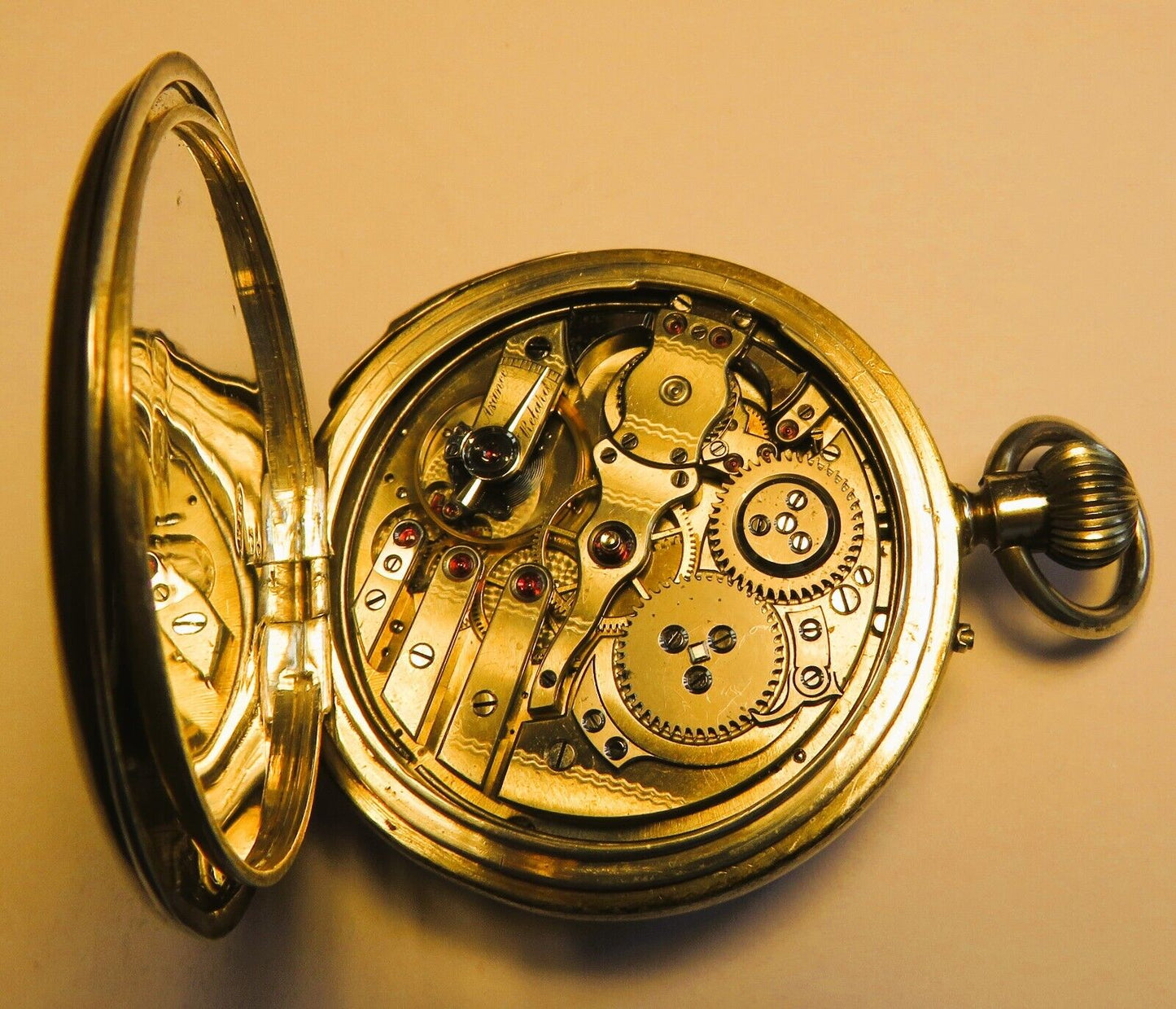 Jaeger LeCoultre & Cie Silber Viertelrepititions Taschenuhr 50mm ca. 1900 - Sammler - Uhren
