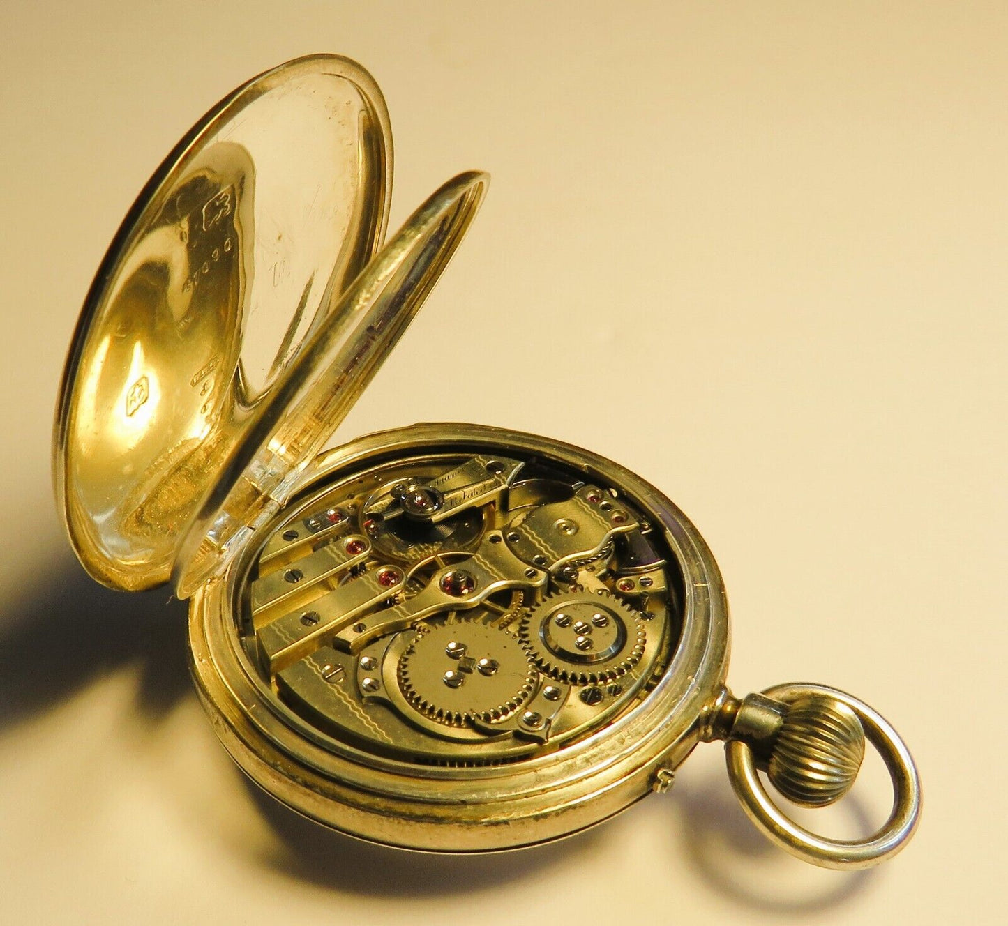 Jaeger LeCoultre & Cie Silber Viertelrepititions Taschenuhr 50mm ca. 1900 - Sammler - Uhren