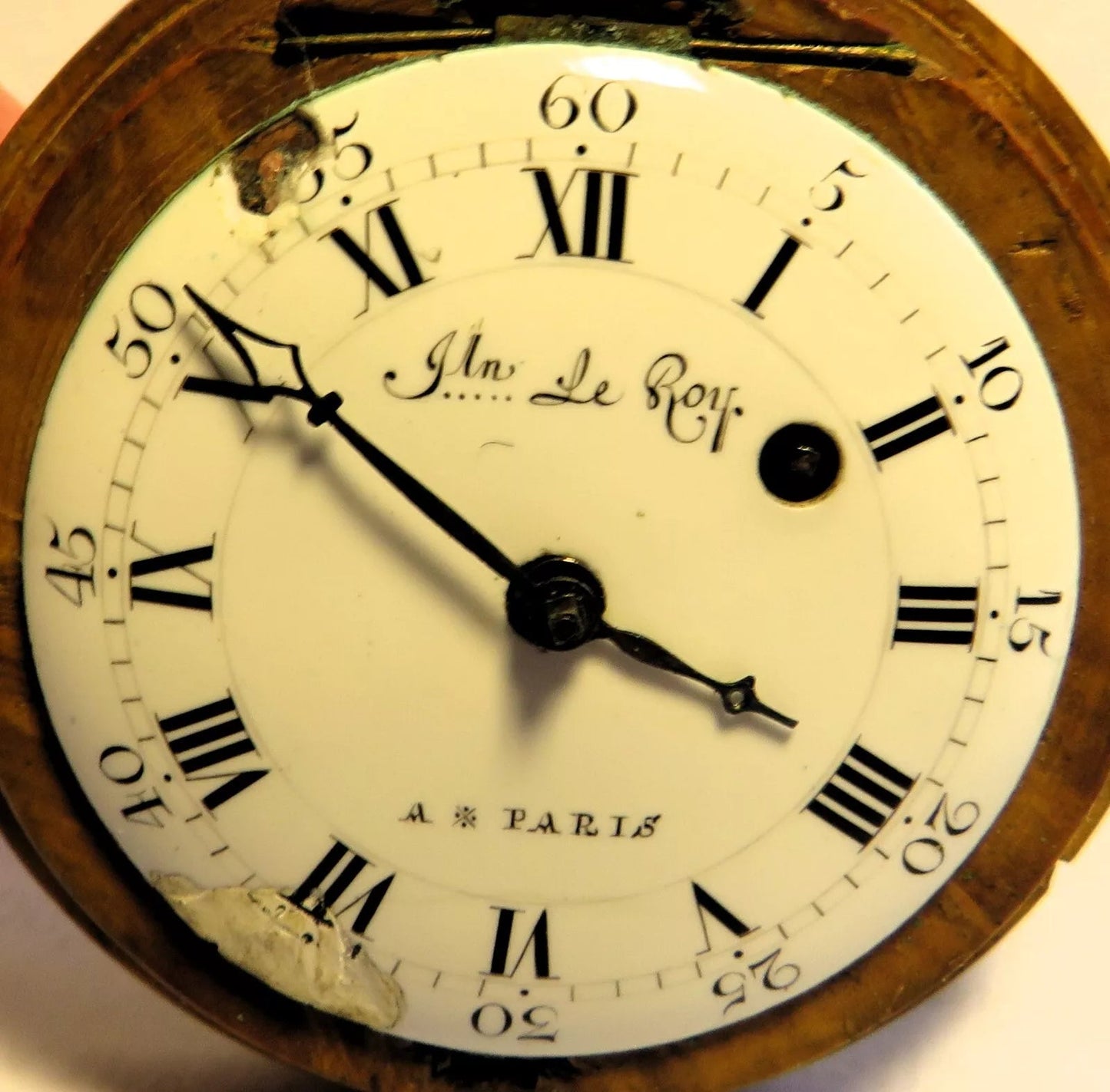 Julien le Roy Paris Bronze Tisch Spindel Tisch Uhr ca. 1720 15 x 15 x 31cm - Sammler - Uhren