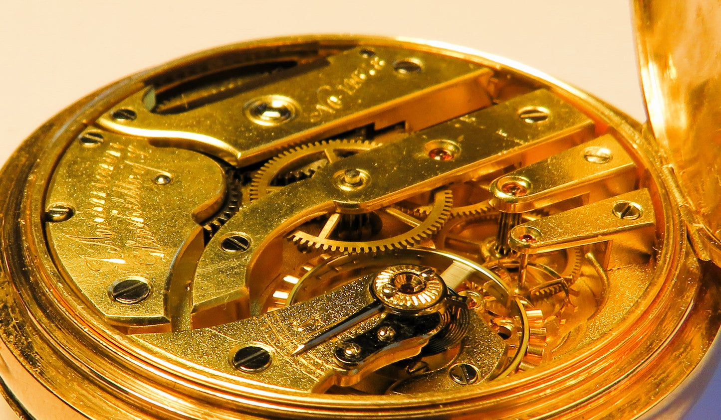 Julius Assmann Glashütte massiv Gold Herrentaschenuhr Lepine 91g Nummern identisch - Sammler - Uhren