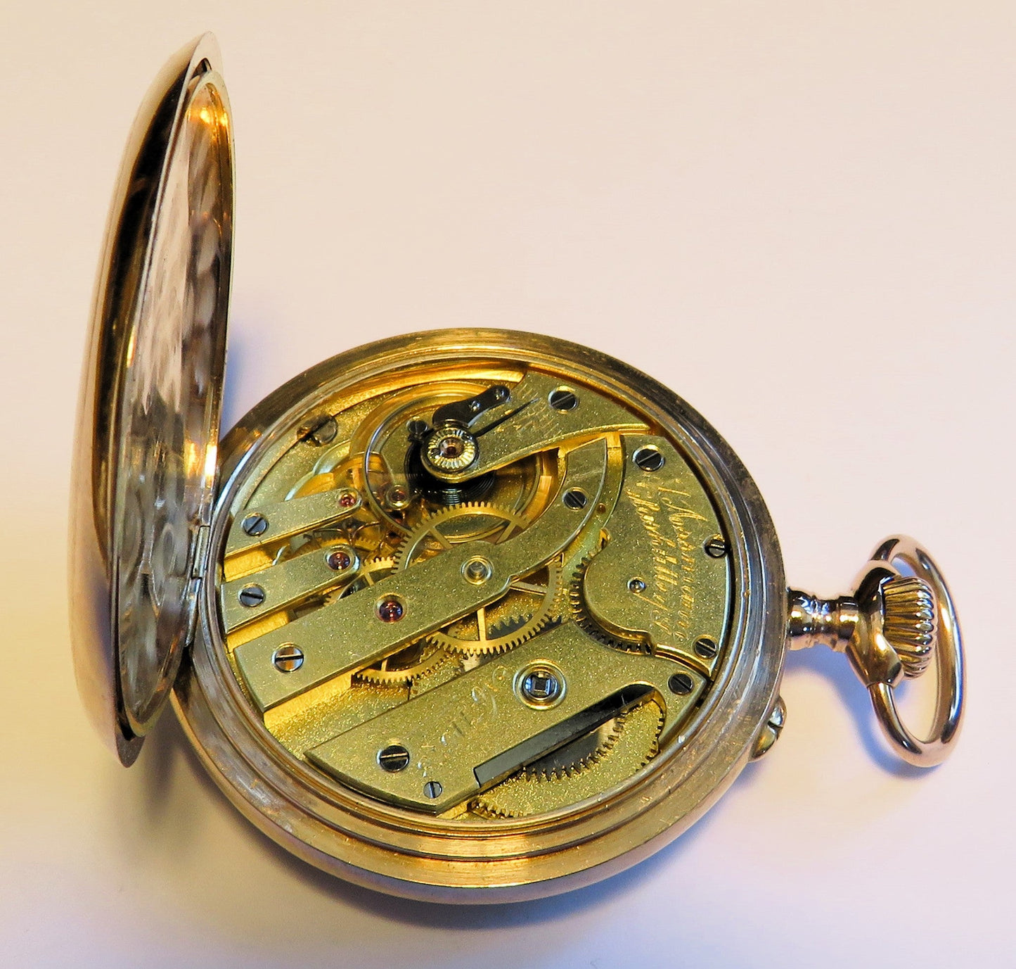 Julius Assmann Glashütte massiv Gold Herrentaschenuhr Lepine 91g Nummern identisch - Sammler - Uhren