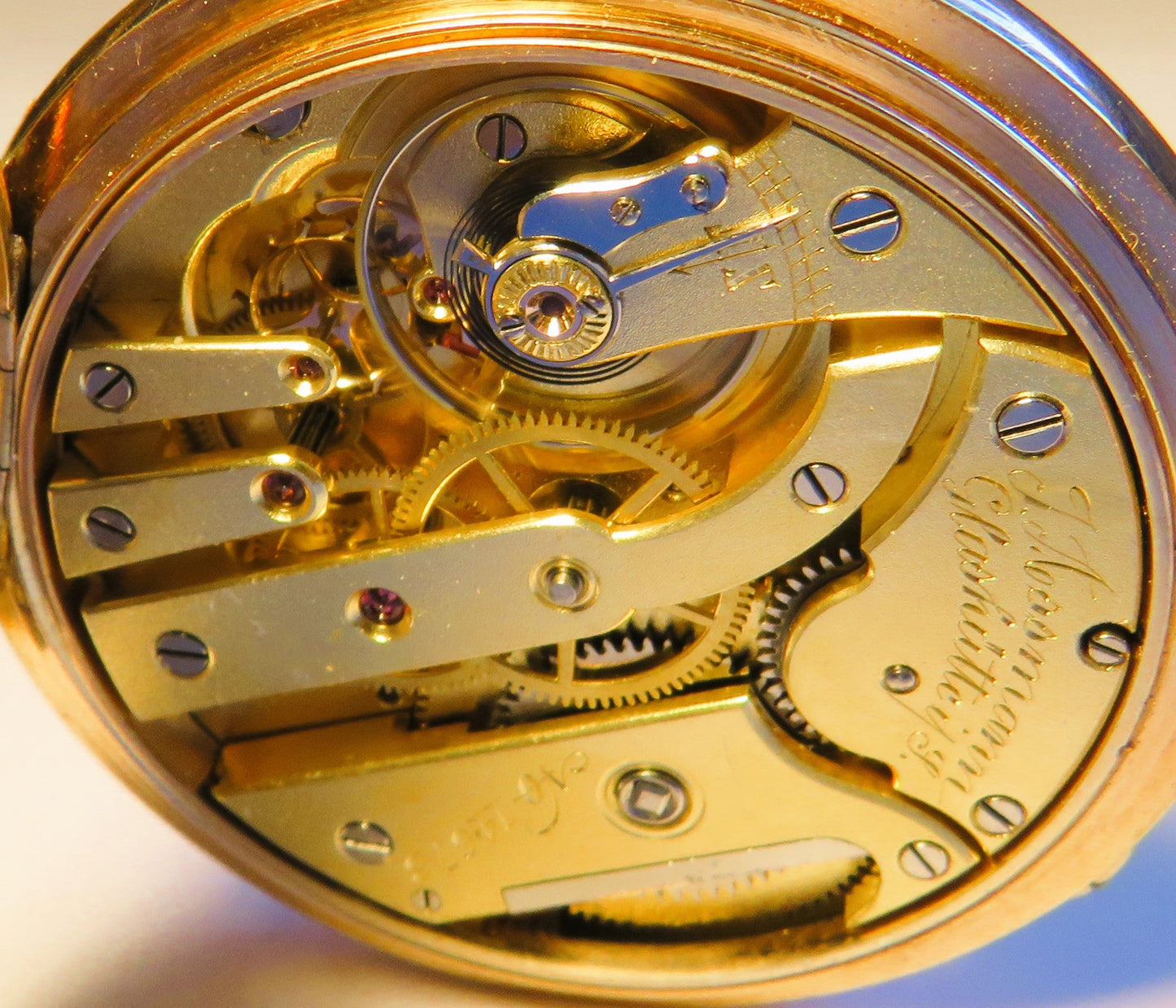 Julius Assmann Glashütte massiv Gold Herrentaschenuhr Lepine 91g Nummern identisch - Sammler - Uhren