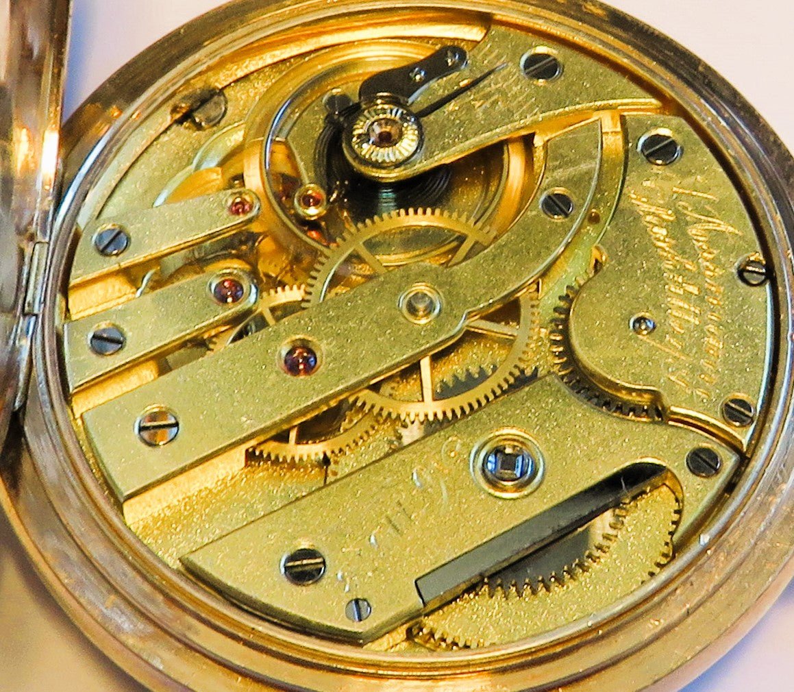Julius Assmann Glashütte massiv Gold Herrentaschenuhr Lepine 91g Nummern identisch - Sammler - Uhren