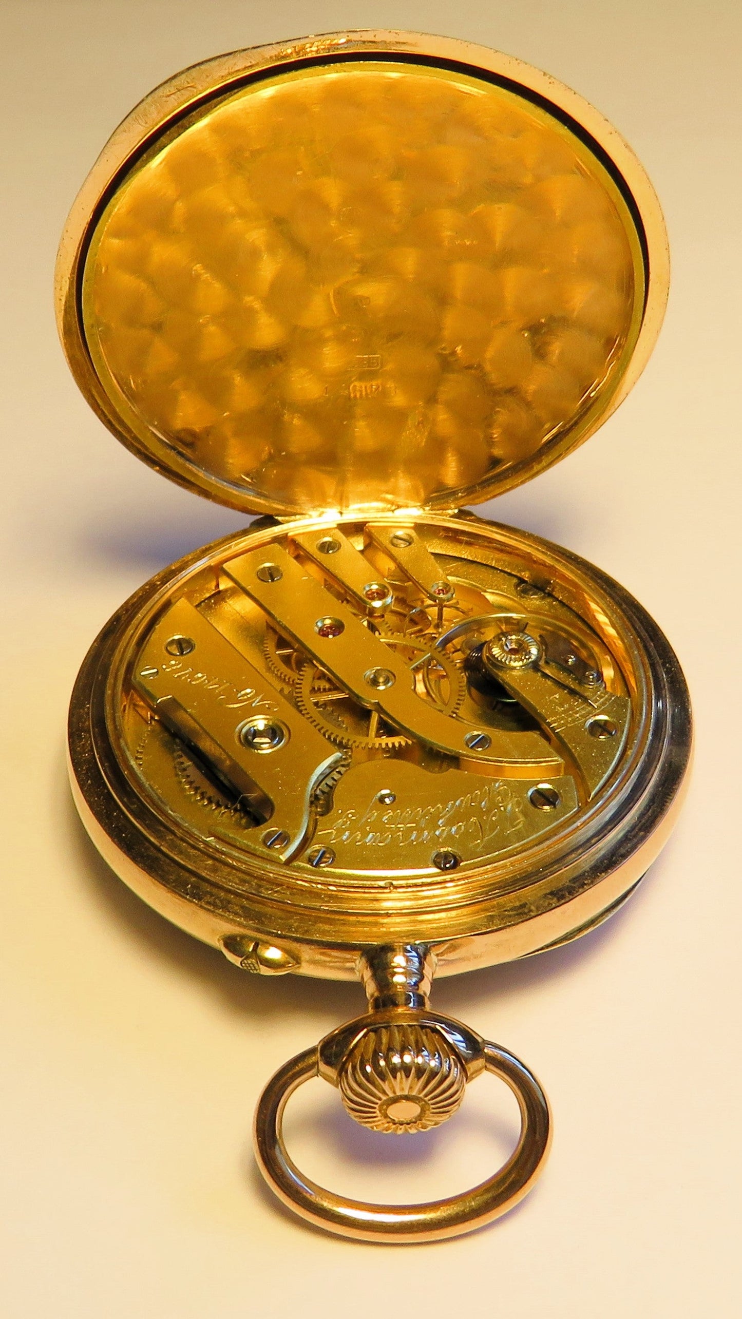 Julius Assmann Glashütte massiv Gold Herrentaschenuhr Lepine 91g Nummern identisch - Sammler - Uhren