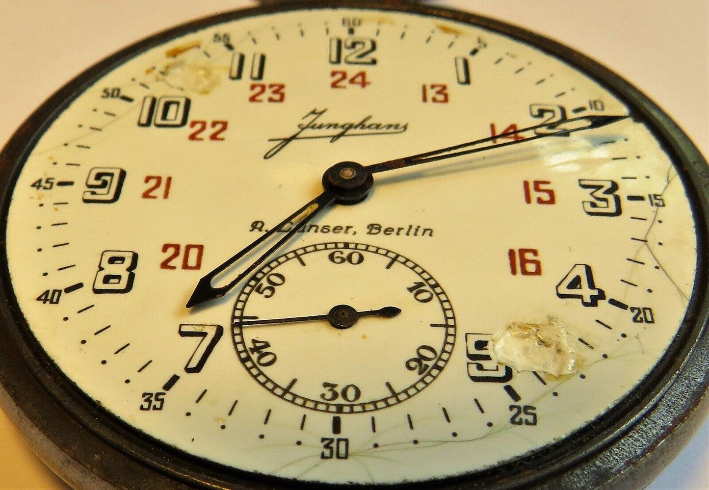 Junghans / A. Lünser Berlin Zeitübertragungsuhr Beobachtungsuhr III Klasse 2. WK - Sammler - Uhren