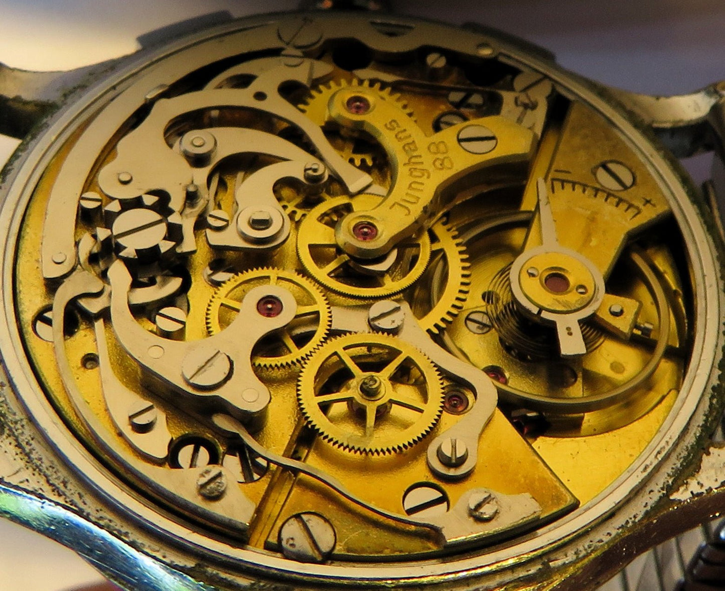 Junghans J88 früher Schaltrad / Flieger Chronograph ca. 1950 - Bundeswehr - Sammler - Uhren