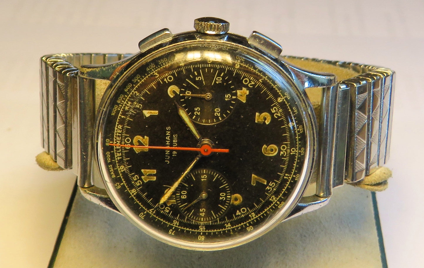 Junghans J88 früher Schaltrad / Flieger Chronograph ca. 1950 - Bundeswehr - Sammler - Uhren