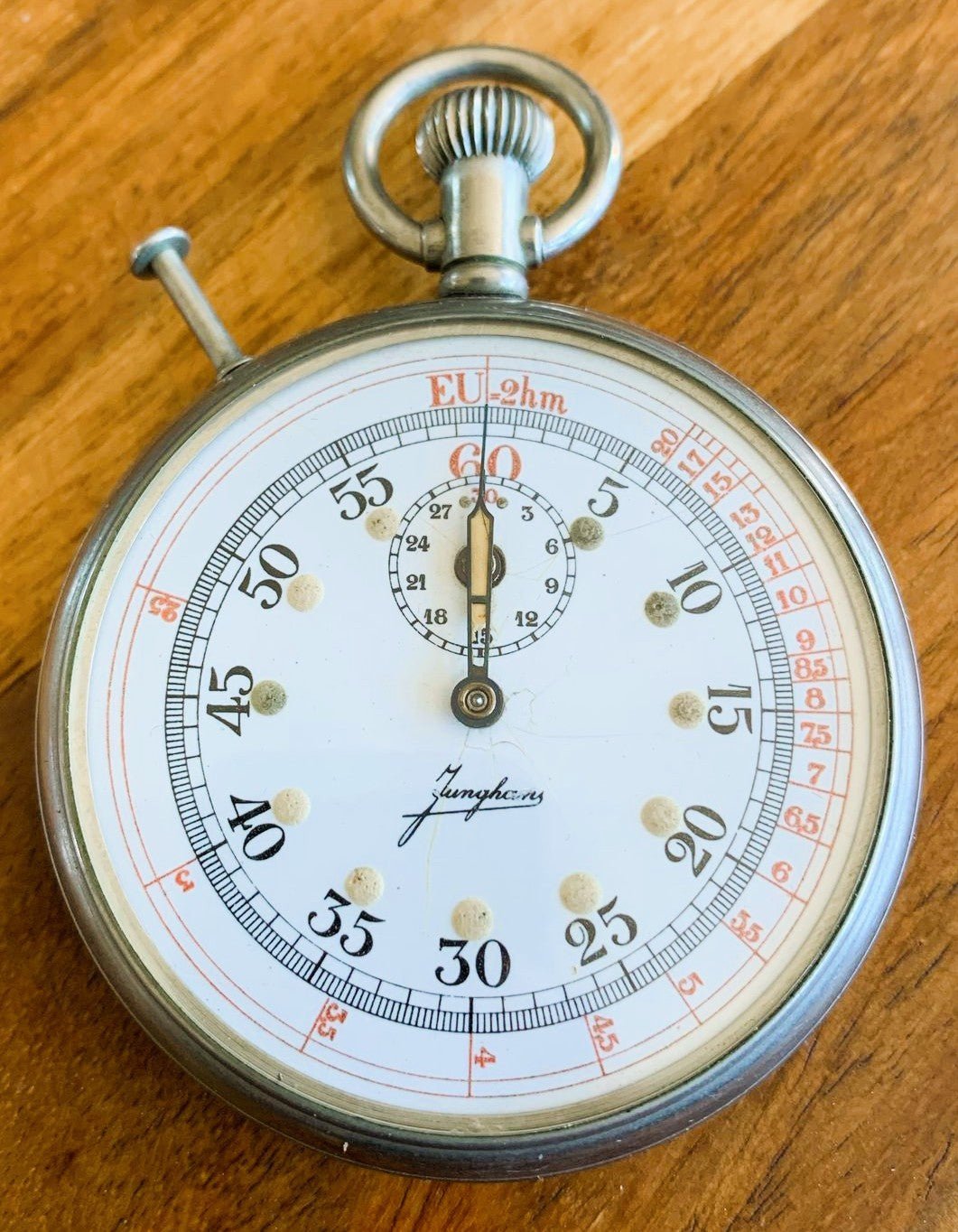 Junghans voll signierte HK + Reichsadler Artillerie Stoppuhr Kriegsmarine 1. Weltkrieg WW1 WK 1 - Sammler - Uhren