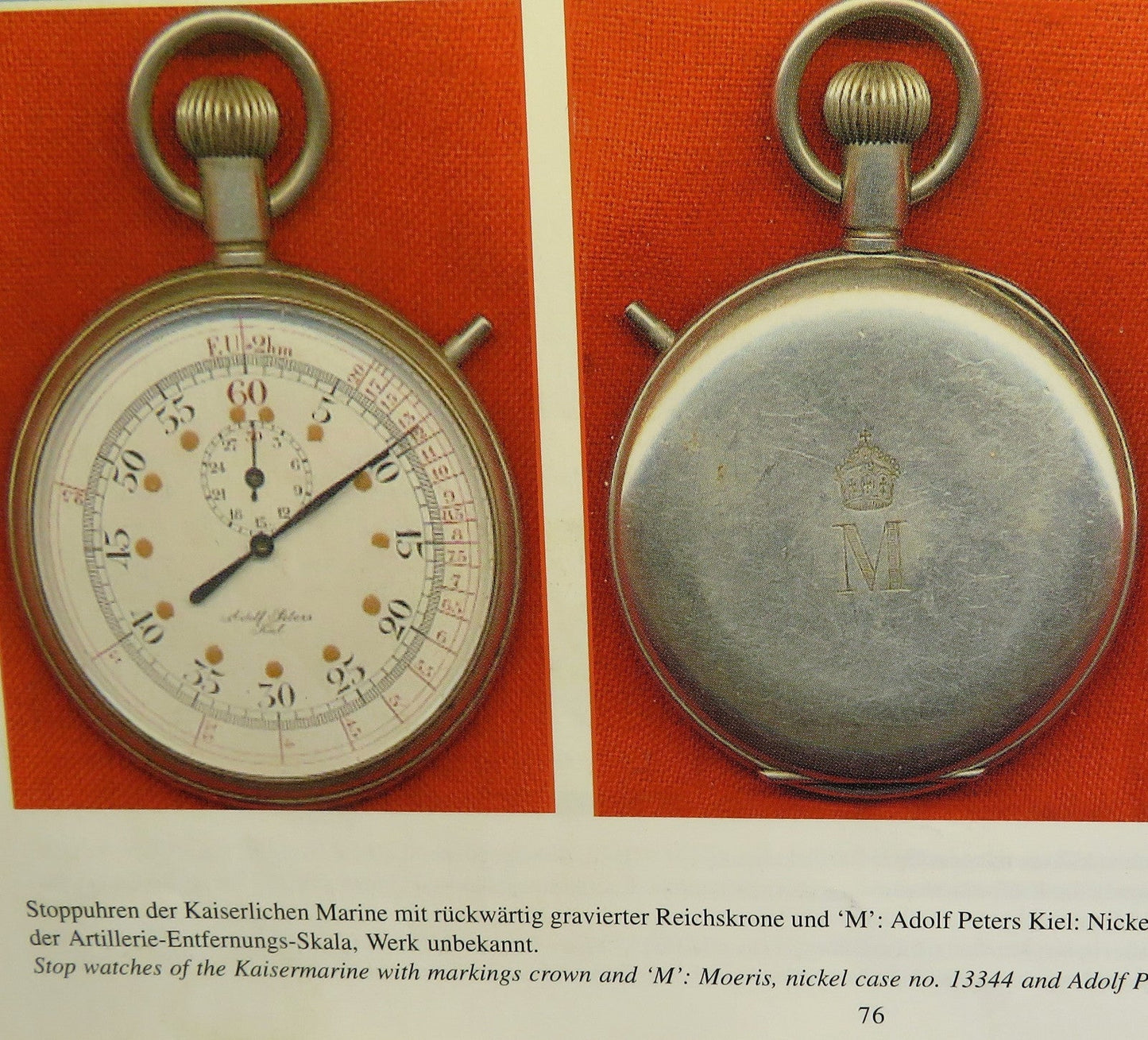 Junghans voll signierte HK + Reichsadler Artillerie Stoppuhr Kriegsmarine 1. Weltkrieg WW1 WK 1 - Sammler - Uhren