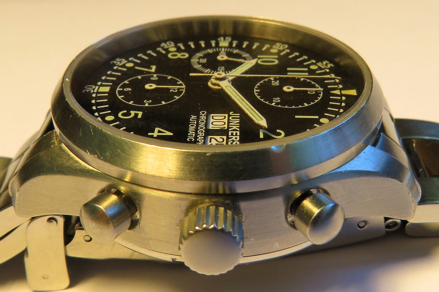 Junkers FM Chronograph Fliegeruhr Automatik Day Date ca. 2000 - Sammler - Uhren